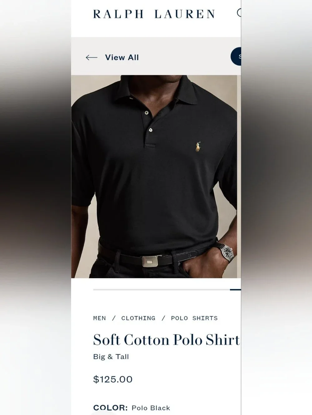 US Polo Assn Shirt Mens 2XL Black Luxury Feel Short Sleeve Logo Polo Cotton Big